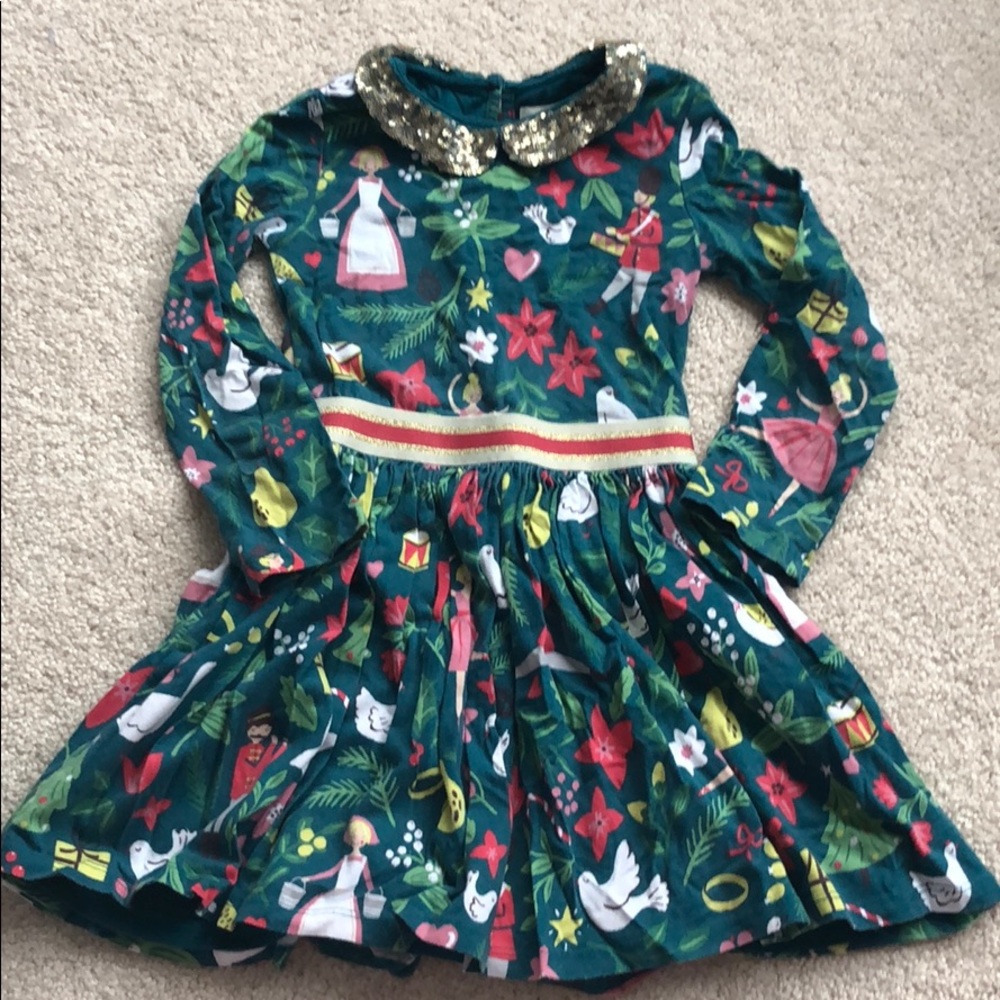 Mini Boden 4-5T 12 days of Christmas dress